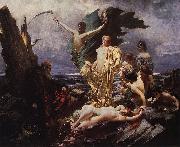 Franciszek zmurko The Past of Sinner - Seven Deadly Sins. France oil painting artist